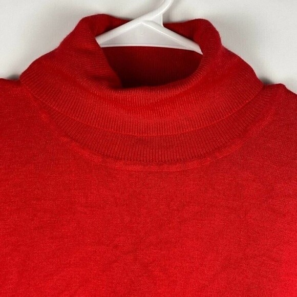 Jones New York Signature Womens Sweater Medium Red Turtleneck Pullover Ladies - Picture 3 of 8